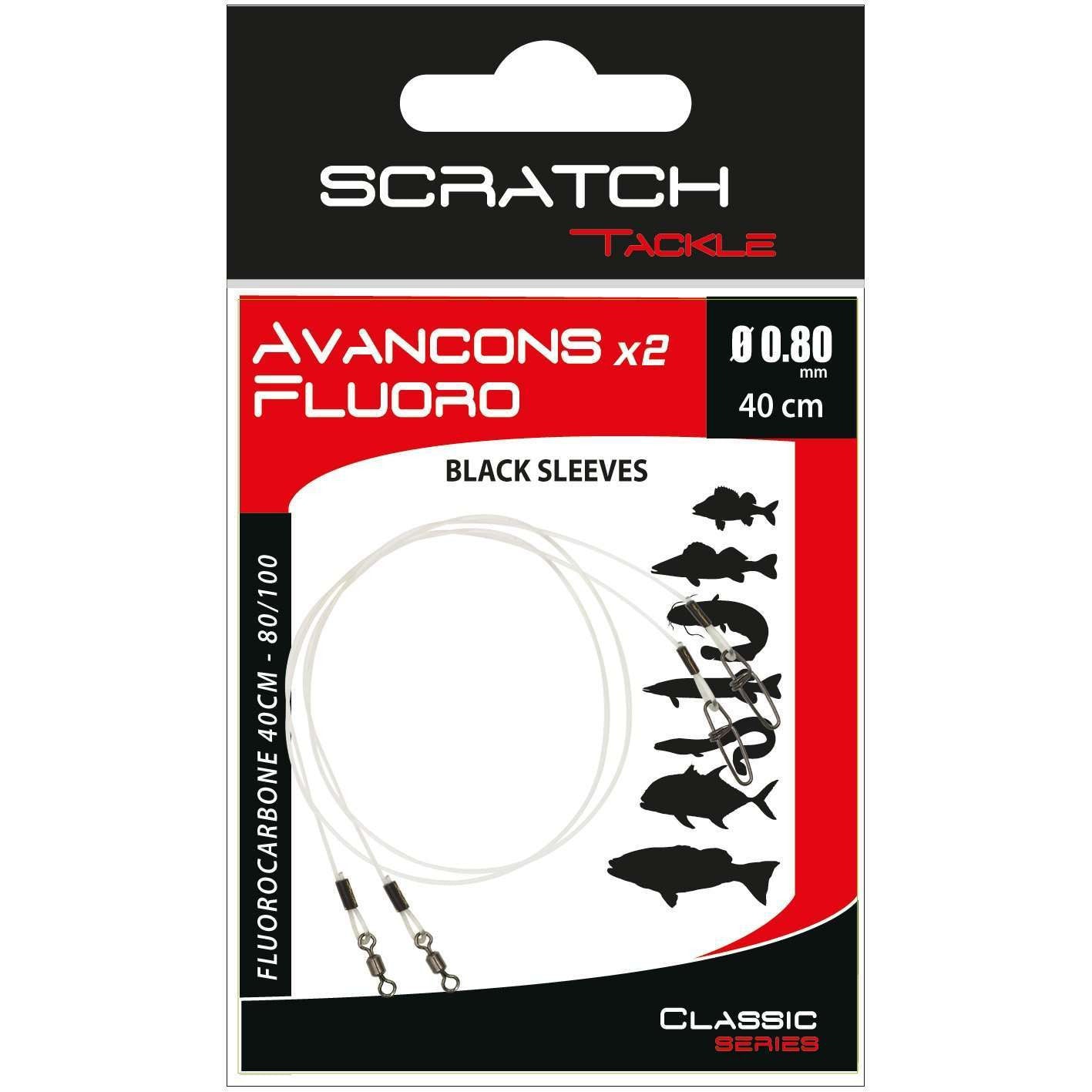 Leader Fluorocarbon with snap x2 Scratch Tackle
